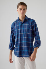 Camisa tartán cuello HK cuadros azules