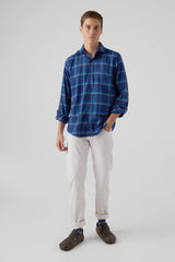 Camisa tartán cuello HK cuadros azules