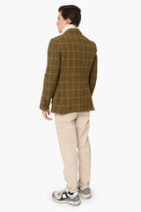 Americana espiga beige cuadros
