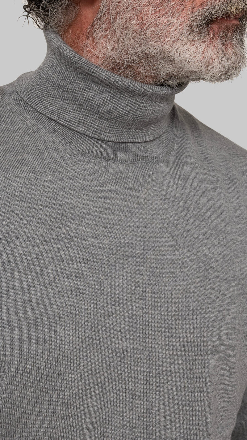 Jersey cisne merino gris claro