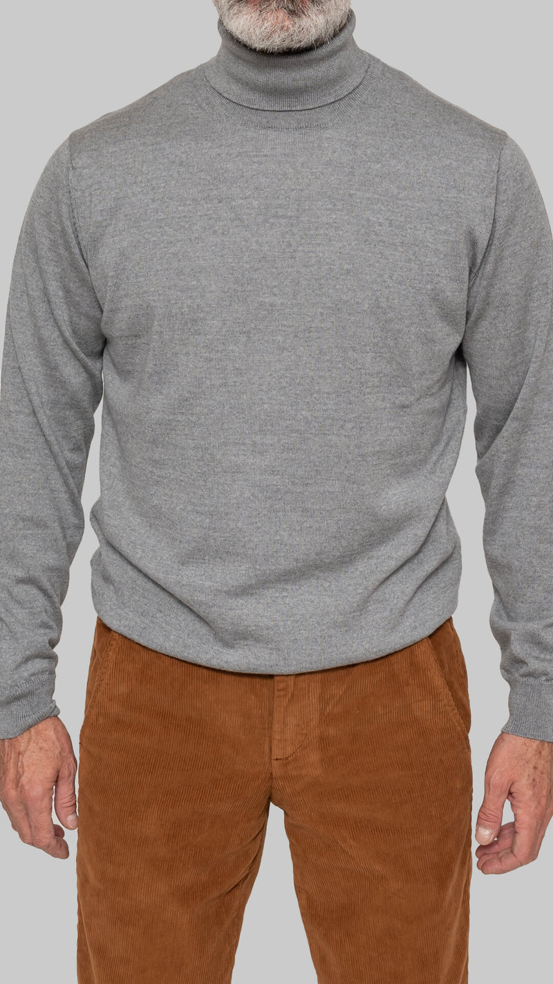 Jersey cisne merino gris claro