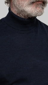 Navy merino swan sweater