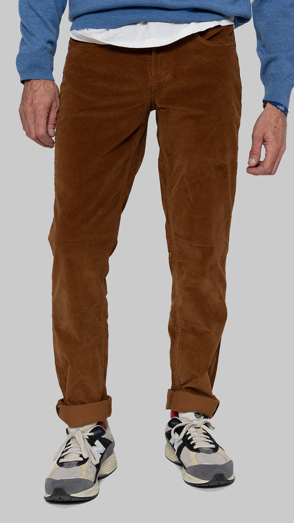 Pants 5b cl. brown microcorduroy