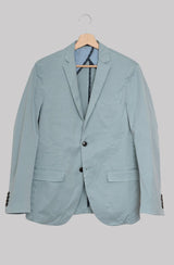 Aqua green cotton blazer 