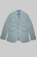 Aqua green cotton blazer 