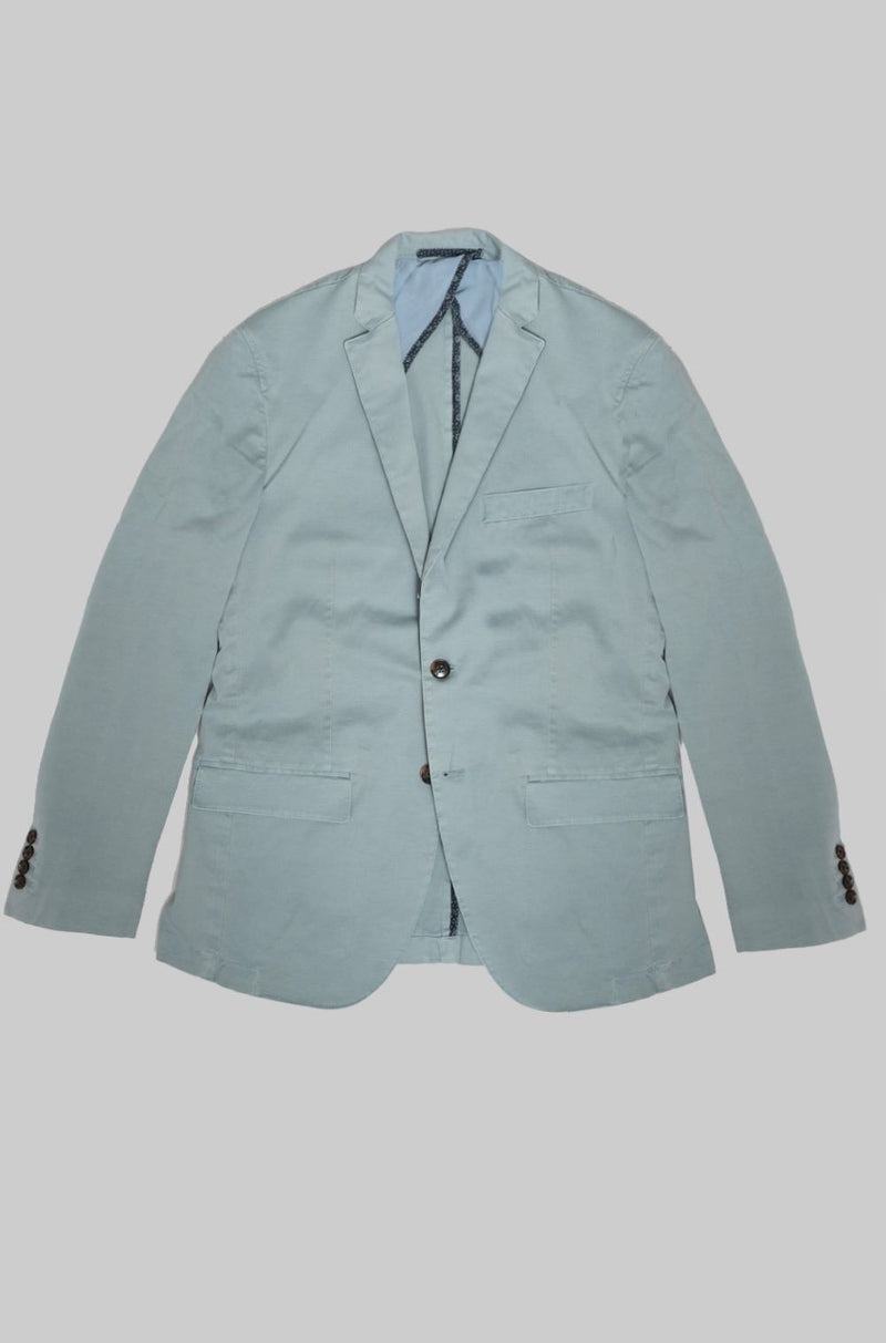 Aqua green cotton blazer 