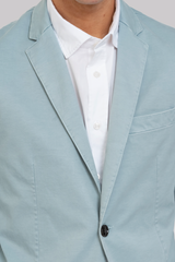 Aqua green cotton blazer 