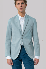 Aqua green cotton blazer 