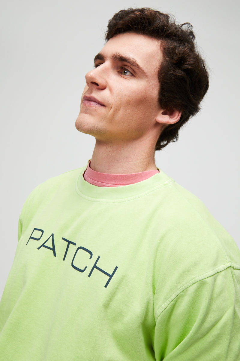 Sudadera logo Patch verde sin capucha