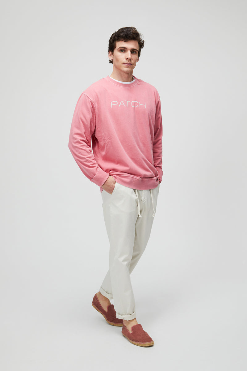 Sudadera logo Patch coral cuello caja