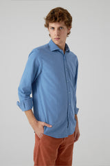 100% cotton shirt with classic collar 