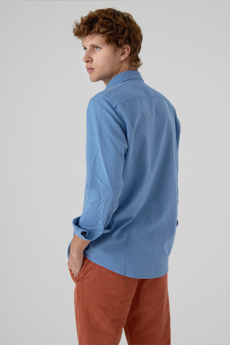 100% cotton shirt with classic collar 