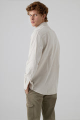 100% cotton shirt with classic collar 