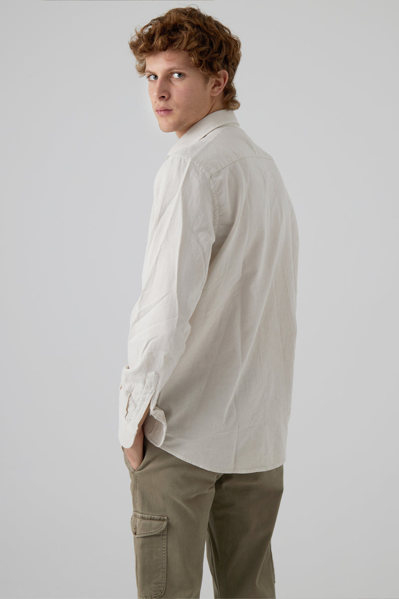 100% cotton shirt with classic collar 