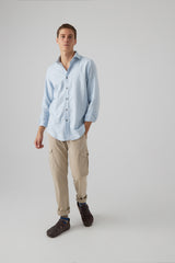 100% cotton shirt with classic collar 