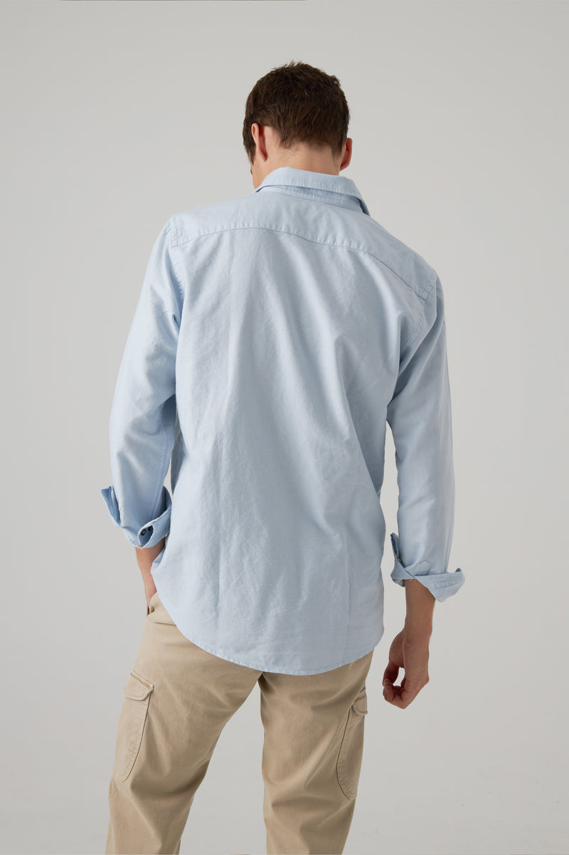 100% cotton shirt with classic collar 