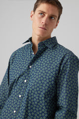 100% cotton shirt flower classic collar